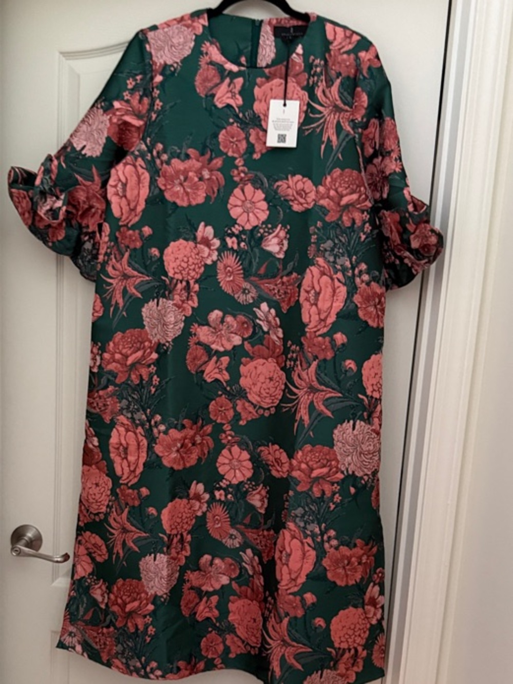 ABBEY GLASS Bronwyn Dress Forest Mum Jacquard - Picture 6 of 9